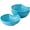 Blue, variant on Bruntmor 7" Ceramic Shell Shaped Dinner Plates Set of 4 Serving Plates Blue