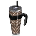 thumbnail image 2 of 40oz Tumbler,Brown Christmas Gingerbread Pattern Insulated Tumblers with Removable Handle,Stainless Steel Double Vacuum Coffee Tumbler Cup with Straw for Home,Office,Travel,Party, 2 of 5