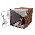 thumbnail image 2 of Abstract Dog Crate Cover, Funky Geometric Square Boxes with Parallel Color Bars Triangles Stripes Retro, Easy to Use Pet Kennel Cover for Medium Large Dogs, 35" x 23" x 27", Multicolor, by Ambesonne, 2 of 6