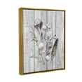 thumbnail image 3 of Stupell Various Sea Life Coastal Shells Landscape Painting Gold Floater Framed Art Print Wall Art, 3 of 6