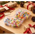 thumbnail image 5 of Transparent Stocking‑Shaped Candy Organizer Box, Multi‑Compartment Divided Plastic Case for Sweets Nuts, Versatile Container for Desktop Display and Gift Prep (Christmas Stocking), 5 of 7
