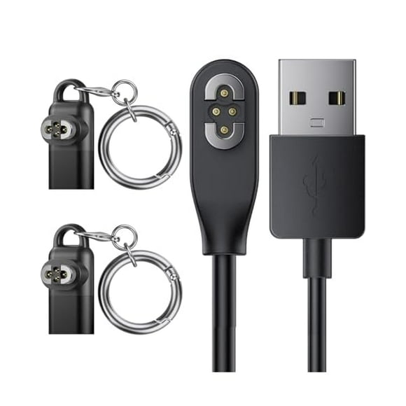 Charging Cable for Shokz OpenSwim Pro with 2 Type C Adapters, Gorixer Type C Cable Charging Converter Compatible for Shokz OpenSwim Pro, 4 Pin Magnetic Charger Cord for Shokz Bone Conduction Headphone