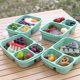 thumbnail image 5 of 4 envases plásticos del almuerzo de la preparación de la comida de los paquetes con 3 compartimentos, caja reutilizable de Bento /niño/adultos Hy, 5 of 5