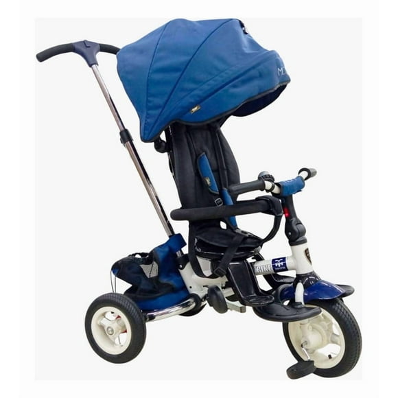 Triciclo Evolutivo Para Niños Semi-Plegable Asiento 360° Azul