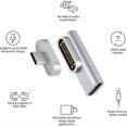 thumbnail image 2 of Magnetic USB C Type-C Adapter Side Plug Elbow 20 Pin Full Function Adapter Charging Data Transmission 4K Video, 2 of 4