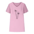 thumbnail image 4 of Birdeem Blouses pour Femmes T-Shirt Décontracté Imprimé Col en V Manches Courtes, 4 of 12