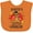 Orange, variant on Inktastic Auntie's Little Gobbler with Turkey and Leaves Boys or Girls Baby Bib