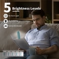 thumbnail image 4 of Gnmfd USB Rechargeable Clip-On Book Reading Light LED Eye-Caring Lamp with 3 Color Modes 5 Brightness Levels Timer for Bedtime Reading Study Work for Book Lovers Lights for Room, 4 of 9