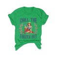 thumbnail image 1 of Blusas de Manga Corta para las Mujeres Divertida Impresión Cuello Redondo Camiseta Vintage, Blusas de Primavera para las Mujeres, 1 of 4