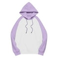 thumbnail image 4 of VISALY Hooded Sweatshirt for Women Oversized Hoodies Fleece Hooded Pullover Long Sleeve Shirts Winter Cute Tunic Sweatshirts with Pocket Fashion Casual Tops Trendy Outfits Purple Xl, 4 of 5
