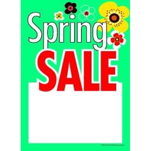 T50SPS Spring Sale Slotted Tags 5"x7" Pack of 100 Business Store Signs Price Cards