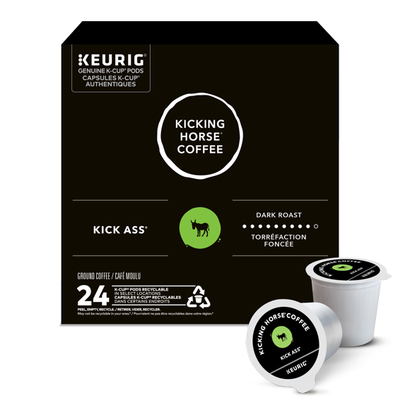 Kicking Horse Kick Ass, Dark Roast, K-Cup Coffee Pods