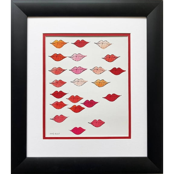 Andy Warhol "Stamped Lips" 1998 CUSTOM FRAMED Pop Art Lithograph Generic