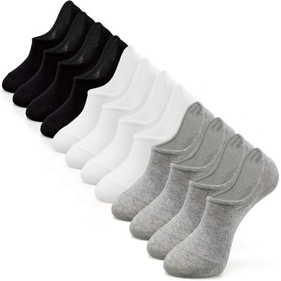 IDEGG Adult Women and Men No Show Socks Anti-Slid Athletic Casual Socks 6 Pairs