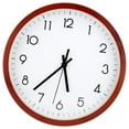 thumbnail image 1 of Reloj grande de pared de madera maciza, silencioso y sencillo, colgante, para el hogar, oficina y dormitorio (con escala), 1 of 8