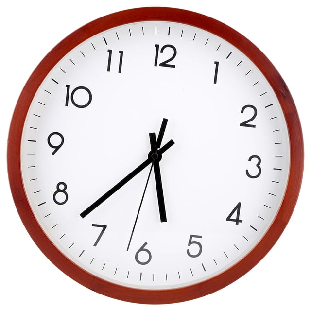 Reloj grande de pared de madera maciza, silencioso y sencillo, colgante, para el hogar, oficina y dormitorio (con escala)