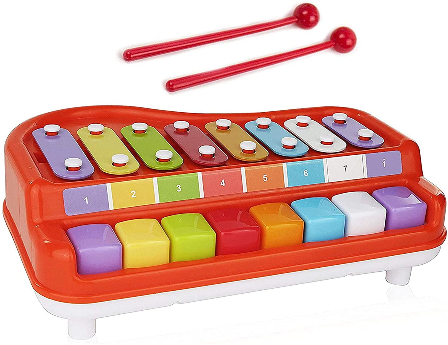 4 Note Xylophone Serinette Children Kids Learning Educational Music Musical Toys 