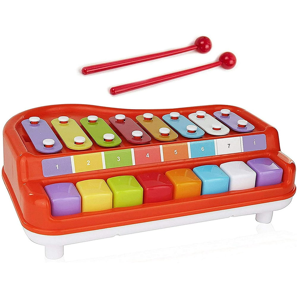 2 In 1 Xylophone/Piano With Music Sheet Songbook