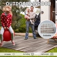 thumbnail image 7 of VUNATE Outdoor Rug Carpet 6'x9' Waterproof Reversible Patio Rug Portable Modern Abstract Indoor Outdoor Rug Plastic Straw Rug for RV Camping Garden Picnic Deck Backyard Porch Decor Beige and Brown, 7 of 7