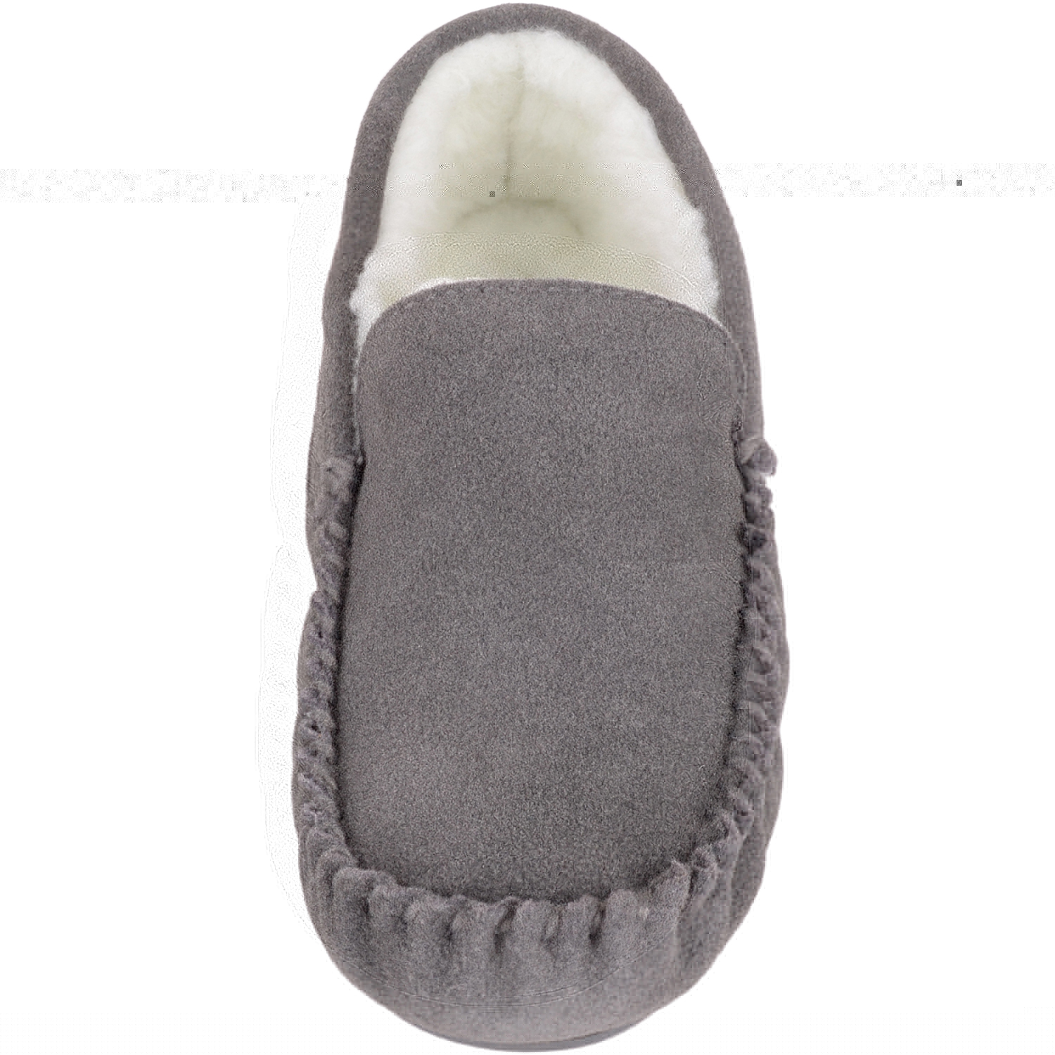 thumbnail image 2 of SNUGRUGS Men's Hugo Wool Loafer Moccasin Slippers - Grey - US 12, 2 of 7