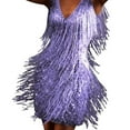 thumbnail image 2 of Femmes des Années 1920 Pompons Sangles Robe Cocktail Parti Franges Costume Flapper Robes - Été Épargne Dégagement, 2 of 5