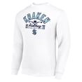 thumbnail image 2 of Men's Starter White Seattle Kraken Stick And Puck Logo Fleece Pullover Sweatshirt, 2 of 3