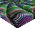thumbnail image 2 of Fractal Fitted Sheet, Psychedelic Tentacles Converging into Flower Form Infinity Spinning Focus Design, Decorative Soft Bedding All-round Elastic Pocket, King Size, Green Purple, by Ambesonne, 2 of 3