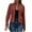Wine, variant on TKLPEHG Women's Leather Cropped jackets Casual Vintage Zip Up Stand Collar Motorcycle Short Coat Jacket (Black,S)