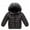 Black, variant on Utlike Boys Jacket Winter Child Kids Solid Color Hoodie Zipper Coats Keep Warm Jacket Versatile Coat For Boys Flexible Fit Size 2 Years-3 Years