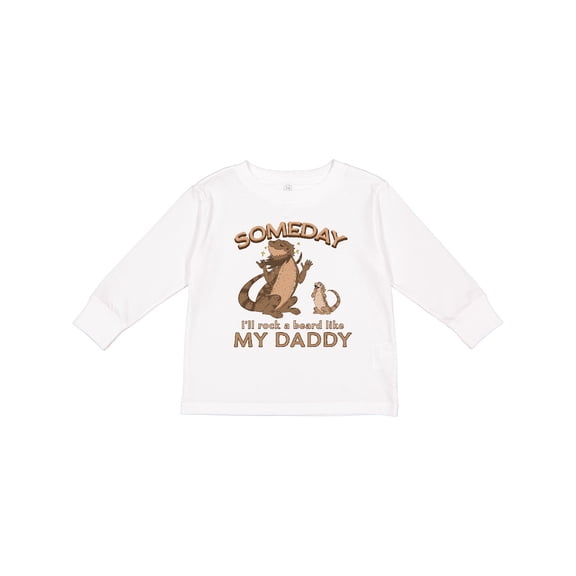 Inktastic Someday I'll Rock A Beard Like My Daddy-Bearded Dragons Boys or Girls Long Sleeve Toddler T-Shirt