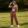 thumbnail image 7 of Luvrsol Sweatpants Women Plus Size Solid Track Pants Elastic Drawstring Outdoor Cargo S-3XL, 7 of 7