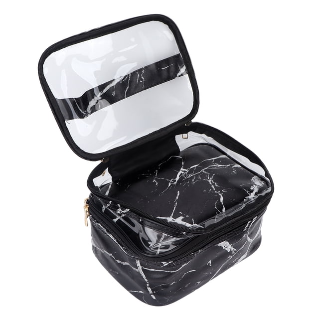 Bolsa de Cosméticos de Doble Capa Nikou de PVC Transparente