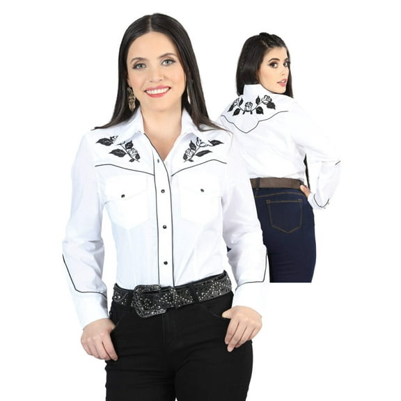 Womens White Embroidered Shirt 42970