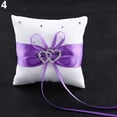 thumbnail image 5 of Joernso Fashion Wedding Bridal Bowknot Double Heart Ring Bearer Pillow Cushion, 5 of 6