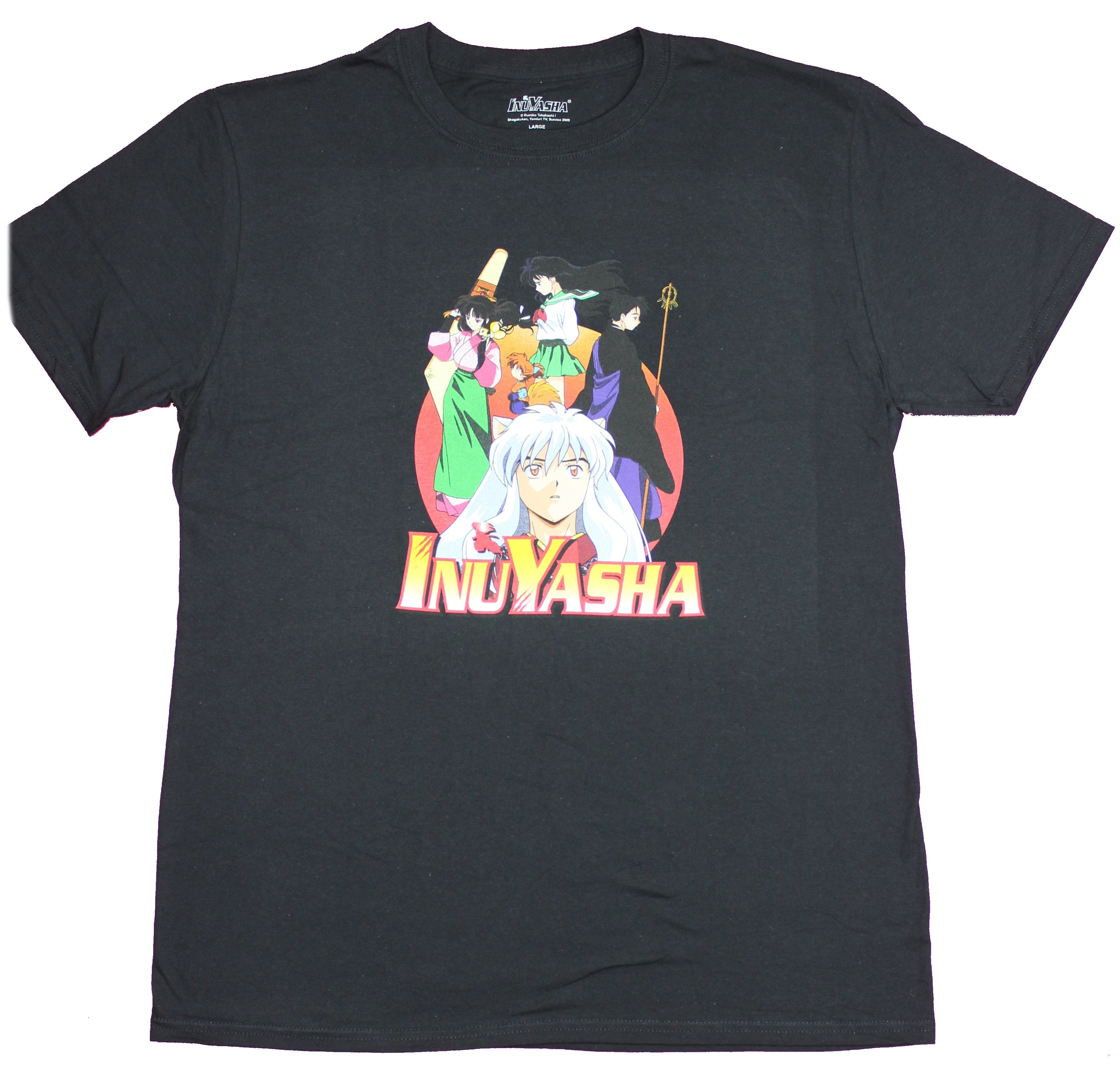 Inu Yasha Group Men's Black T-Shirt Licensed Anime NEW