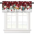 thumbnail image 1 of Christmas Decorations Curtain Christmas Snowman Curtain Kitchen Rod Pocket White Snowflake Window Curtain Short Topper Curtains For Winter Holiday Christmas Decorations Polyester curtains, 1 of 9