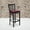 Burgundy Vinyl Seat/Black Metal Frame, variant on Emma + Oliver Black Metal Window Back Barstool, Burgundy Vinyl Seat