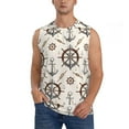 thumbnail image 2 of Goofa Anchor with Rope Printed Men's Sleeveless T-Shirt - Athletic Gym Workout Tank Top for Men - Moisture-Wicking, UPF 30+ Quick-Dry Muscle Tee-Large, 2 of 8