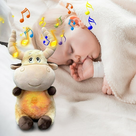 WIZUTIZ Bull Stuffed Bull Relief Relief From Anxiety Bull Breath Bull Soothing To Sleep With Lights Music And Motion Early Education Doll Household Items for New Apartment The Best of Both Worlds