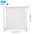 thumbnail image 2 of Uxcell Cotton Drawstring Bags Cotton Canvas Drawstring Backpack Foldable Sports Gym Bags White Black 2Pcs, 2 of 6