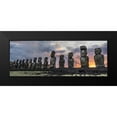 thumbnail image 2 of Wrobel, Karsten 18x9 Black Modern Framed Museum Art Print Titled - Tongariki Fire, 2 of 5