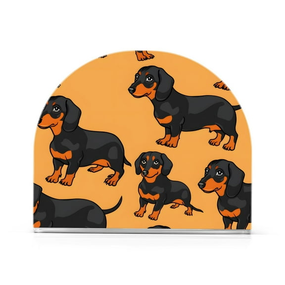 Dogs Dachshund Napkin Holder for Table Clear Napkin Stand Paper Holder Acrylic Organizer Dispenser Napkins for Dinner Kitchen Restaurant Room