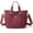 Fuchsia, variant on Women's Canvas Tote Bag Lightweight Work Handbag Travel Crossbody Purse with Water Bottle Pocket
