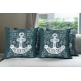 thumbnail image 6 of Ambesonne Anchor Throw Pillow Cover 4 Pack, Hand Drawn Hipster, 20", Dark Blue White, 6 of 7