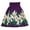 Purple, variant on Hawaiian Pa'u Hula Skirt Hawaii Print Flower For womens, Color Blue Leef