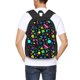 thumbnail image 4 of Balery Geometric 1980s Styled Mochila para hombre y mujer - Tela Oxford 600D resistente - Gran capacidad, resistente al agua, ideal para la escuela, viajes y senderismo, 4 of 6