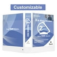 thumbnail image 3 of Comix Sturdy 2 inch D-Ring View Binders, 2" 3 Ring, Clear  Cover,Holds 500 Sheets Paper, 6 Pack White 2mm-thick, 3 of 6