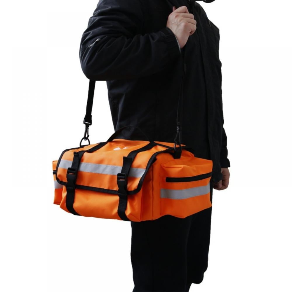 First Aid Kit Empty Bag Large for Business School Travel Car Medical Supplies Emergency Trauma Backpack First Responders Back Pack Response Medic Supplies Organizer Waterproof Orange
