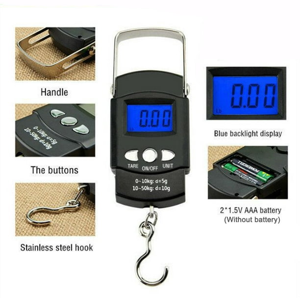 Fishing Scale Portable Have Hook And Light Quality Electronics New Weight  Tool Button With Tape Measure 