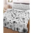 thumbnail image 3 of Quilts Twin Size, Grey Polka Dot Soft Comforter Bedding Set for Bed, Modern Art Abstract Watercolor Dot Lightweight Quilted Bedspread with Pillow Cover(2 Pieces) for All Season, 68x86 Inch, 3 of 6